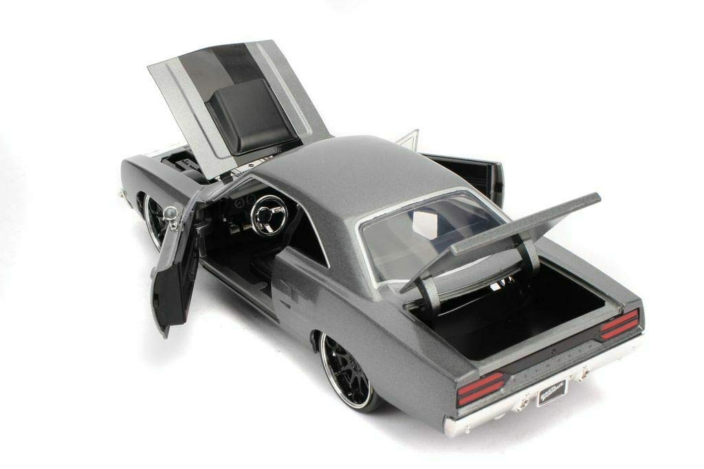 Jada Toys Fast & Furious Die-cast Car - Dom's 1970 Plymouth Roadrunner, Grey, Model JA30745