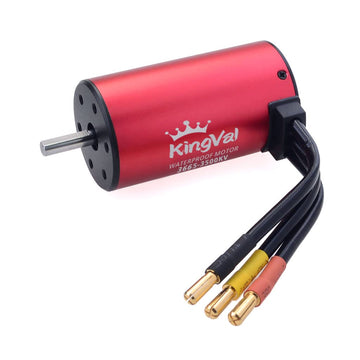 KingVal Replacement 3665 3500KV Waterproof Brushless Motor Shaft 5mm Compatible with 1/10 RC Car