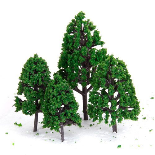 29pcs Mixed Model Trees 1.5-6 inch(4-16 cm), OrgMemory Ho Scale Bushes, Diorama Supplies, Plastic Trees for Projects, Model Trai
