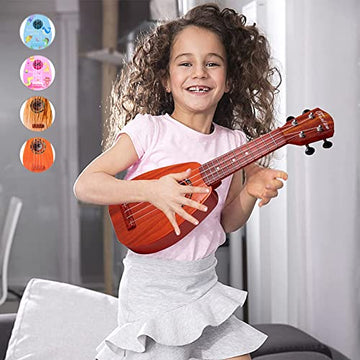 Yoloplus+ 17 Inch Kids Ukulele Guitar Toy 4 Strings Mini Children Musical Instruments Educational Learning Toy For Toddler Begin