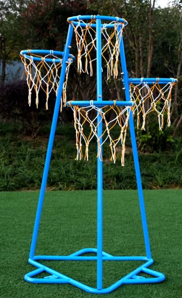 Raylinyee Kids Basketball Hoop Portable Basketball Stand Toys Basketball Indoor Outdoor, Portable Basketball With 4 Hoops At Var