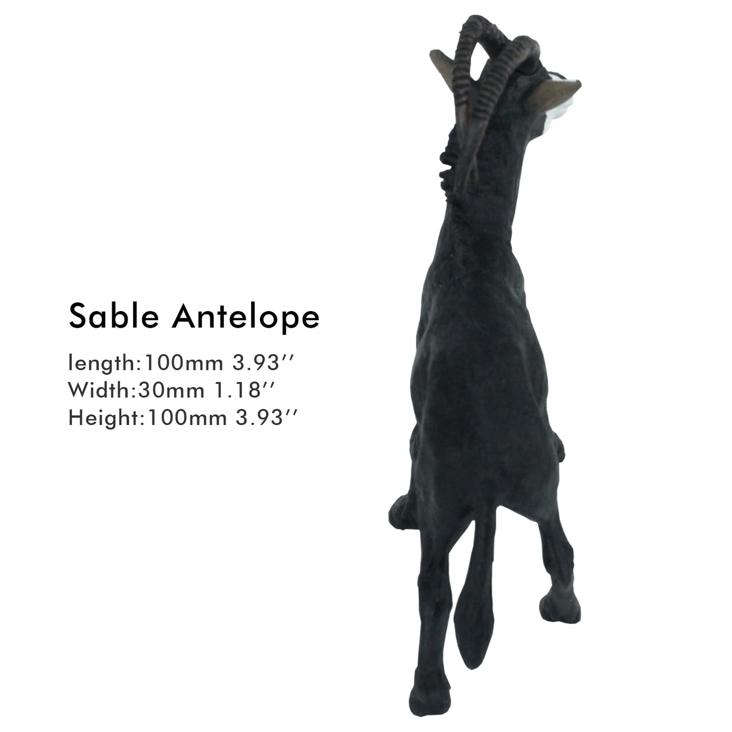 Funshowcase African Jungle Animals Sable Antelope Toy Figure Realistic Plastic Figurine Height 4-Inch