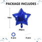 TONIFUL 30Pcs 18 Inch Navy Blue Star Shape Foil Balloons Big Dark Blue Stars Helium Mylar Ballons for Birthday Wedding Baby Show