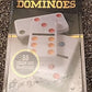 Cardinal Double Six Color Dot Dominoes Set in Ivory Collectors Tin, Model 8875, 28 Plastic Dominoes