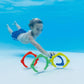 Intex Underwater Swimming Diving Pool Water Toy Rings 4 Pack, Multiple Colors