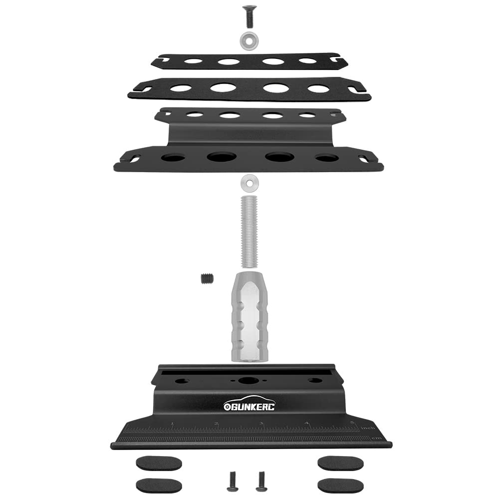 OGUNKE RC Car Repair Work Stand Repair Tool Set 360 Degree Rotation and 521 PCS RC Screws Kit (Black)