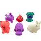 Dorytoy Cute Soft Rubber Animal Toys Set For Kids Multicolor Toys, Safe & Non Toxic Mini Animal Figures Stress Relief Squishy To