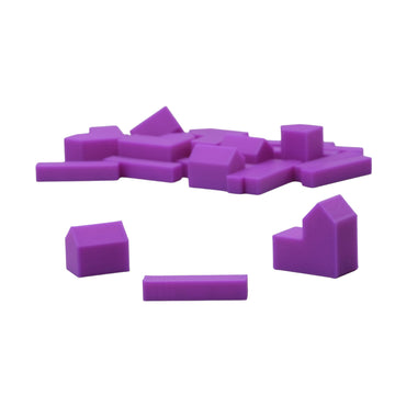 Bkprint3D Replacement Pieces For Catan Board Game | Settlers Pieces | 82 Colors | Base Set | (18_Purple)