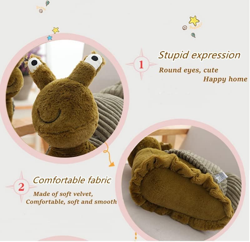 JOSON Snail Plush Toy - Soft Cotton Stuffed Animal, 15.8 inches, Blackish Green, Model JOSON-2022110, Perfect Gift for Boys and Girls