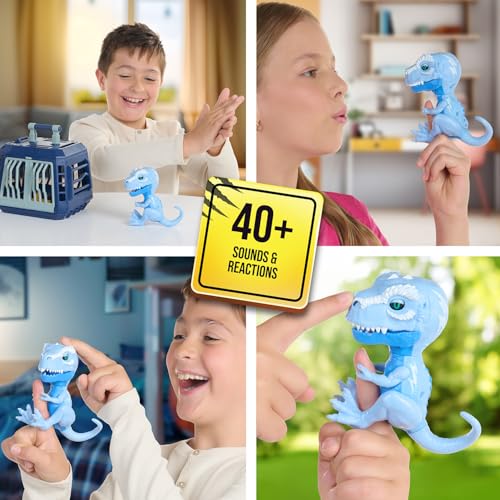 Untamed Jailbreak Playset with 1 limited availability Interactive T-Rex  Shiver (Light Blue)  Dinosaur Cage and Carrying Case (Ages 5+)