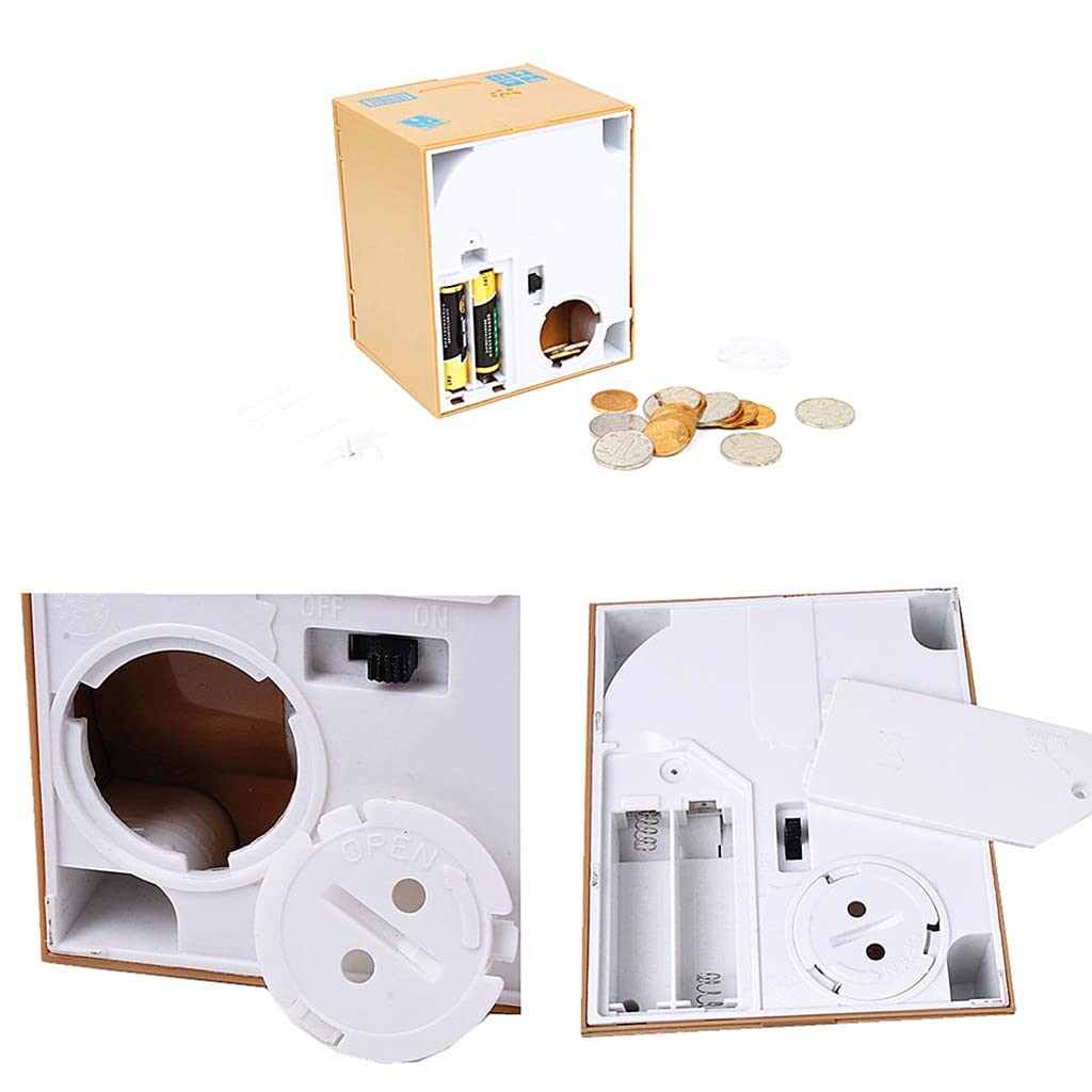 ALIMITOPIA Saving Money Box,Vocal Mischief Stealing Coin Piggy Bank Coin Storage Pot (Cartoon Cat)