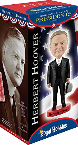 Royal Bobbles Herbert Hoover Bobblehead  enhanced Polyresin Lifelike Figure  Unique Serial Number  Exquisite Detail