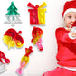 32Pcs Christmas Mini Pop Keychain Fidget Toys, Mini Pop Bubble Christmas Fidget Toy, Silicone Mini Pop Toys Bulk For Kids Anxiety Stress Reliever For Adults