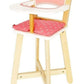 Hape Wooden Highchair For Babydoll| Fits Dolls Up To 20 Inch| Wooden Doll Play Furniture For Kids
