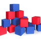 UHAPPYEE Toddler Foam Blocks  16 PCS 5.5 inch Colourful Foam Soft Cubes for Kids  Stacking Block Sets Building Blocks tossing Toys(Blue and Red)