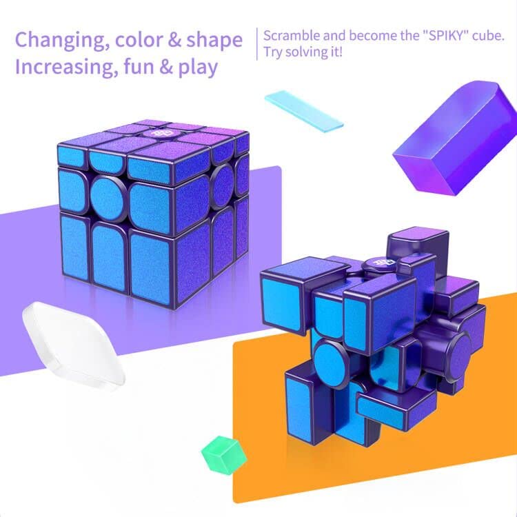 GAN Cube  GAN Mirror M Speed Cube  3x3 Magic Cube Puzzle Toy Game for Kids mature-themed Cuber  Starlight Purple