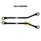 INJORA High Clearance Links Set - CNC Aluminium Chassis Link for TRX4M High Trail K10 F150 Upgrade 1/18 RC Crawler(Black)