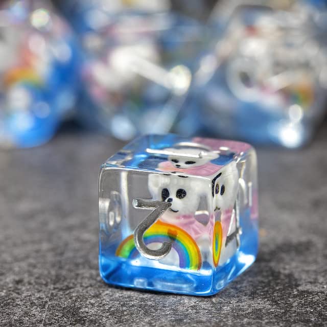 Sage's Portal Animal Familiars Resin DND Dice Set Polyhedral Dice Set for Dungeons and Dragons RPG Pathfinder Tabletop TTRPG (Ra