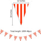 Piokio 100Ft Red And White Striped Pennant Banner, Carnival Circus Theme Party Decorations Supplies, String Triangle Bunting Flags For Birthday Party, Festival Celebration, Events Classroom Decor