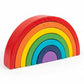 Absorb Wooden Rainbow Stacker Toy  7Piece Montessori Rainbow Puzzle For Balancing, Stacking & Creative Play. Natural Wooden Bl