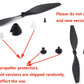 YoungRC RC Spare Propellers with Propeller Savers and Adapters RC Airplane Propellers for TR-C385 4 Channel TR-C285G RC Airplane