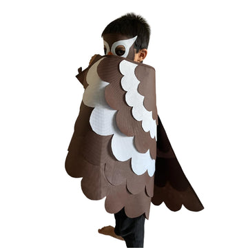 Salu & Mayu Bird Wings And Mask Costume | Eagle, Owl, Bat, Rooster, Robin, Flamingo,Parrot For Fancy Dress, Halloween, Kids Play