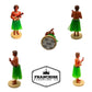 Franchise Figurine Co Dashboard Hula Doll Bobblehead | Car Accessories | Hula Girl | Hula Man | Pug | Pembroke Welsh Corgi | Bos