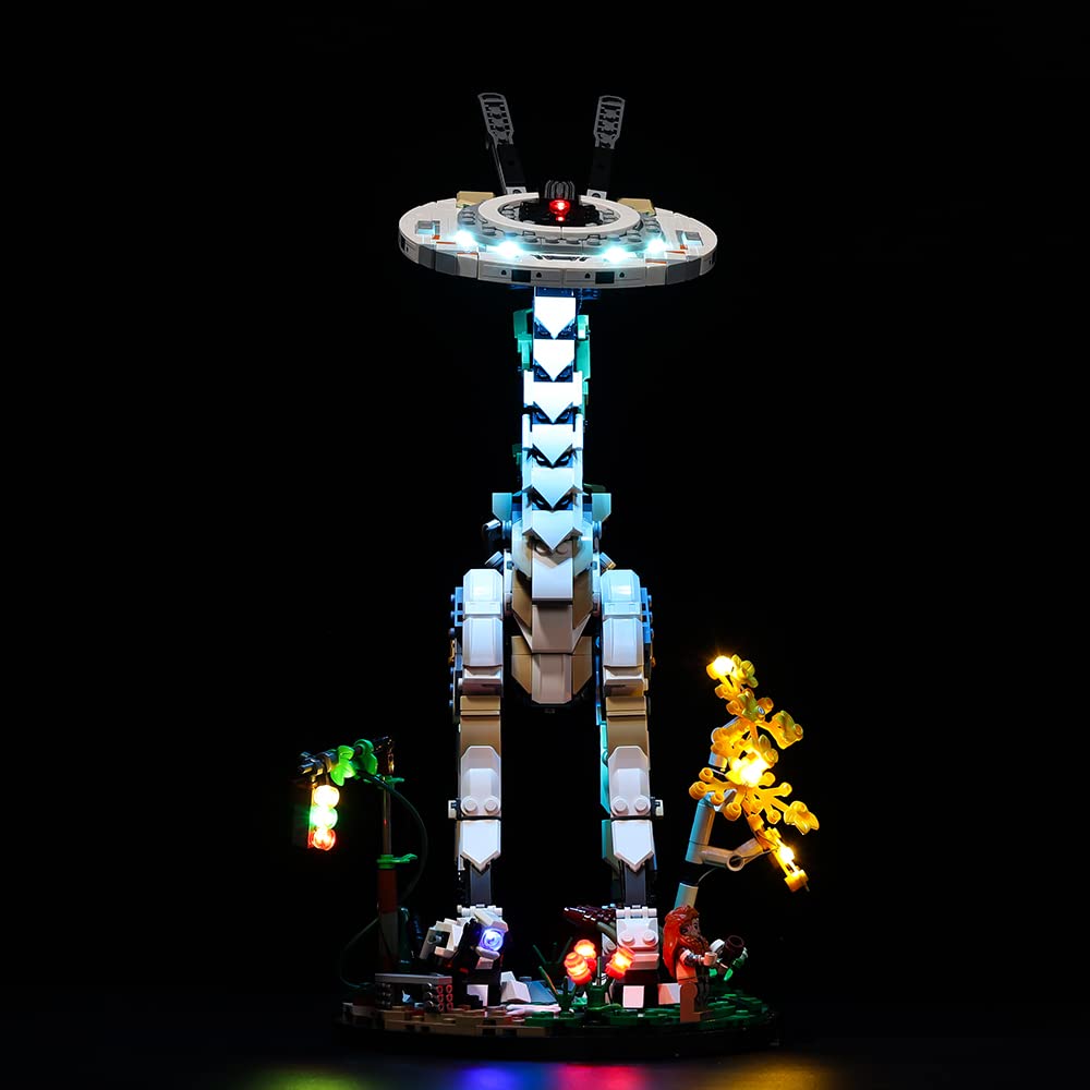 Kyglaring Led Lighting Kit (No Model) Designed For Lego Horizon Forbidden West: Tallneck 76989 Model Building Set - Without Lego Set (Rc Version)