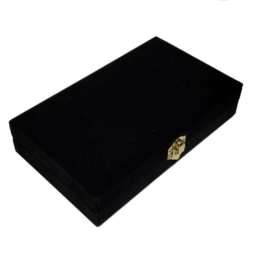 Marion & Co. Domino Double 6 Set - Professional Size White Urea Tiles in Black Velvet Box, Model MC-917