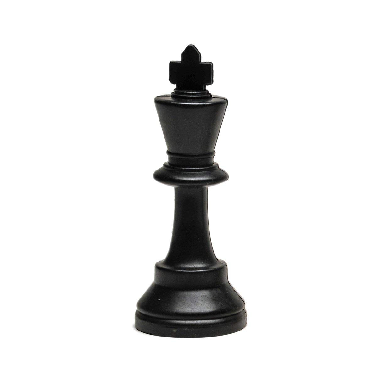 WE Games Dark King Replacement Chess Piece - Plastic, Felt Bottom, Classic Design, Model 04-1237