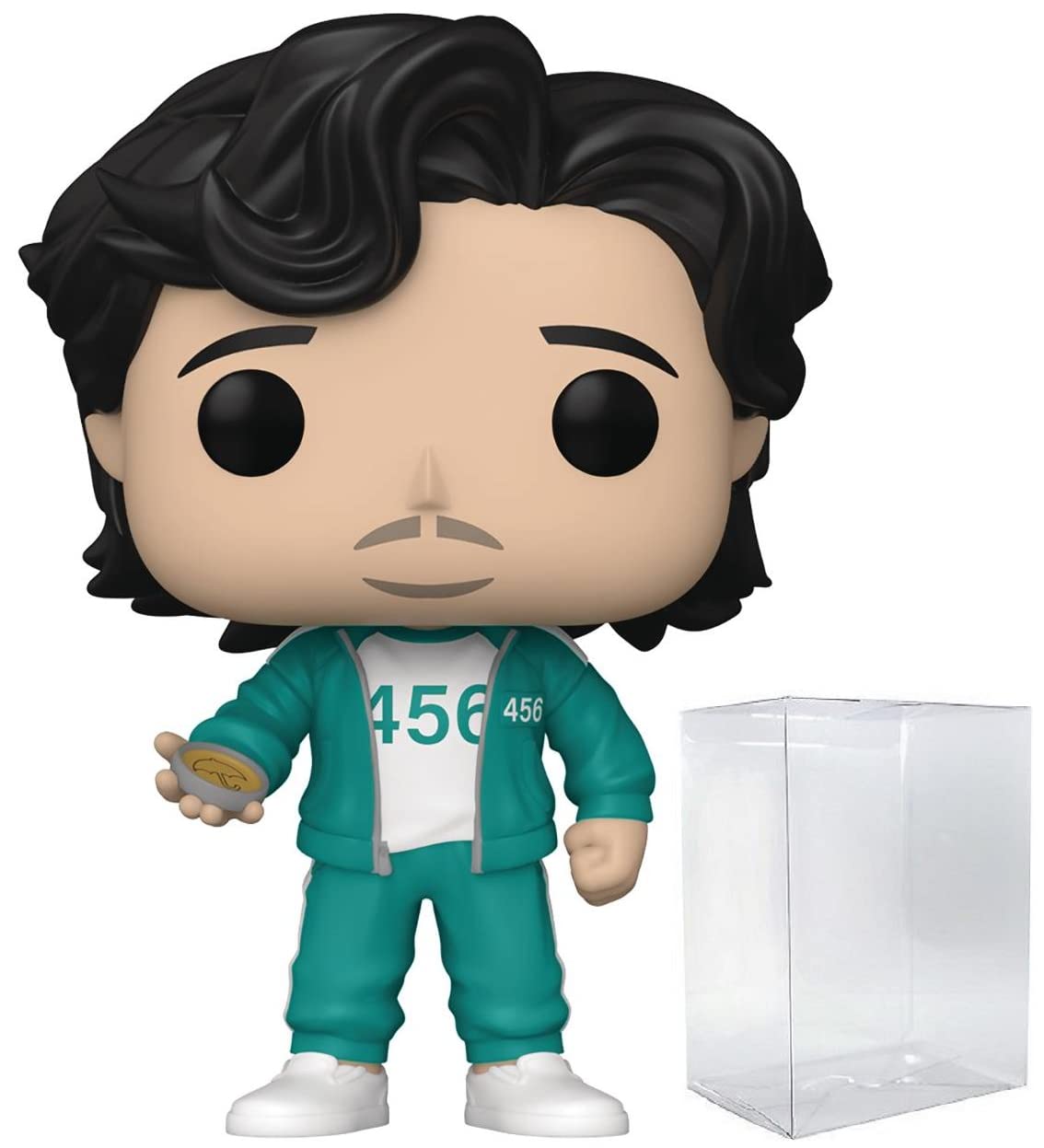Pop [Squid] Game - Player 456: Seong Gi-Hun Funko Pop! Vinyl Figure (Bundled With Compatible Pop Box Protector Case), Multicolored, 3.75 Inches