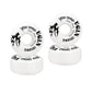 UJEAVETTE 4Pack Durable PU Skateboard Wheels High Strength Roller Outer Case Parts