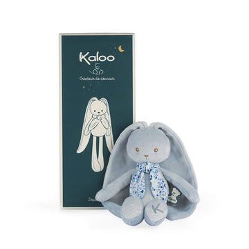 Kaloo Lapinoo My First Friend Corduroy Rabbit - Machine Washable - 10” Tall In Gift Box - Blue Ages 0+ - K969939