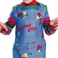 Chucky Costume For Toddlers, Official Childs Play Chucky Costume Jumpsuit And Mask Outfit, Classic Size Large (4-6) Multicolored