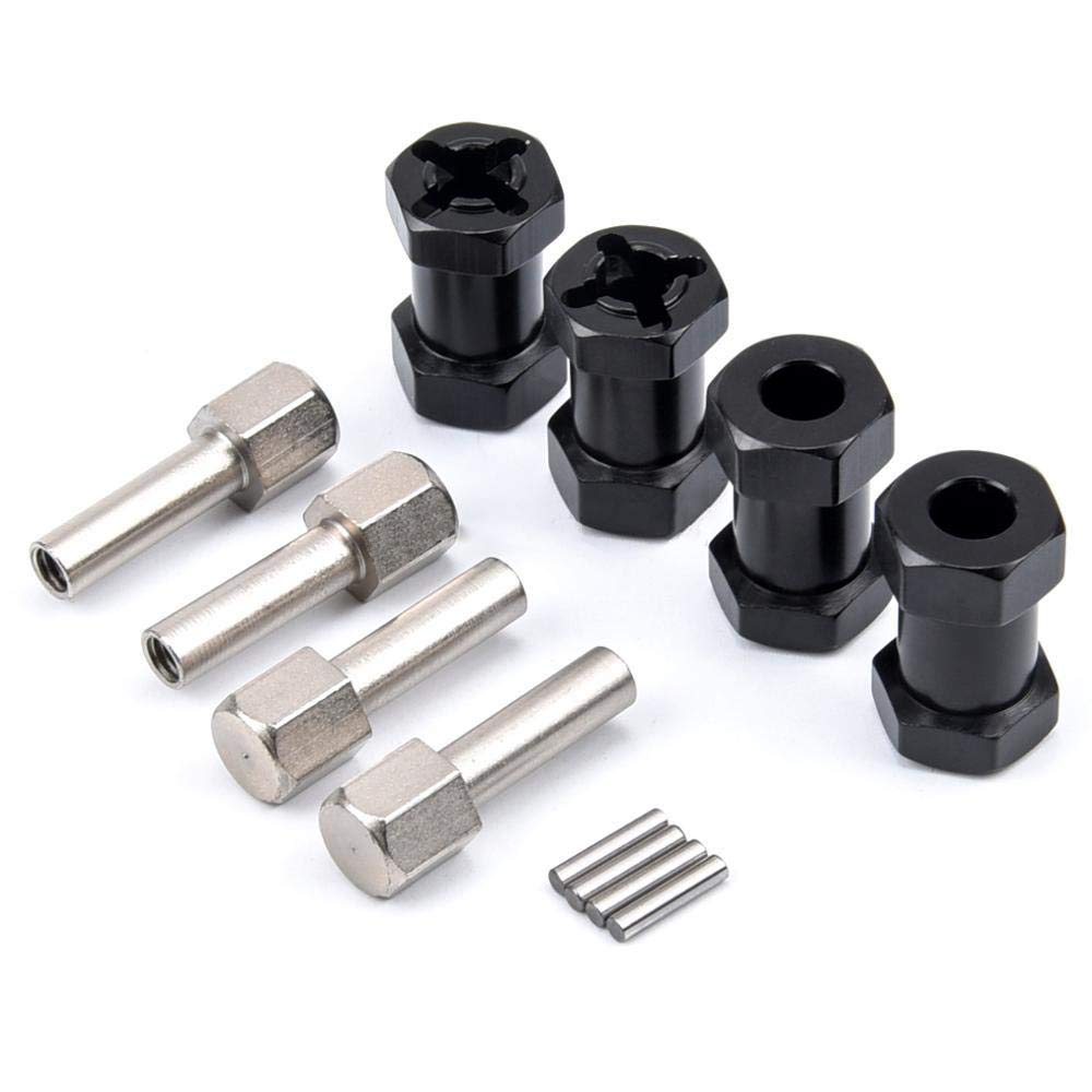 Readytosky 12mm Wheel Hex Hub 20mm Extension Hex Drive Adapter for 1/10 RC Crawler SCX10 D90(4PCS)