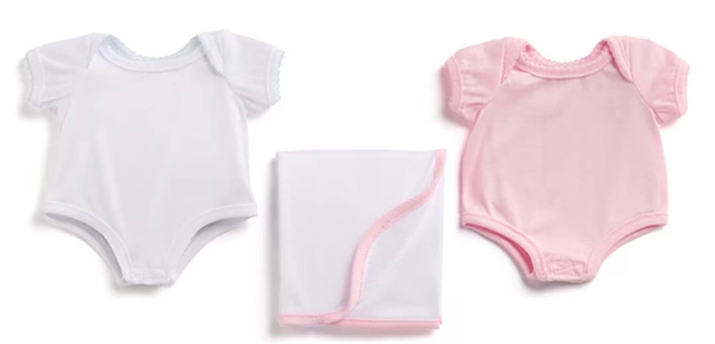 Jc Toys, For Keeps! La Newborn By Berenguer Outfit Gift Set For 15-17' Dolls – 6 Pcs For Children 2+, Pink, Blue