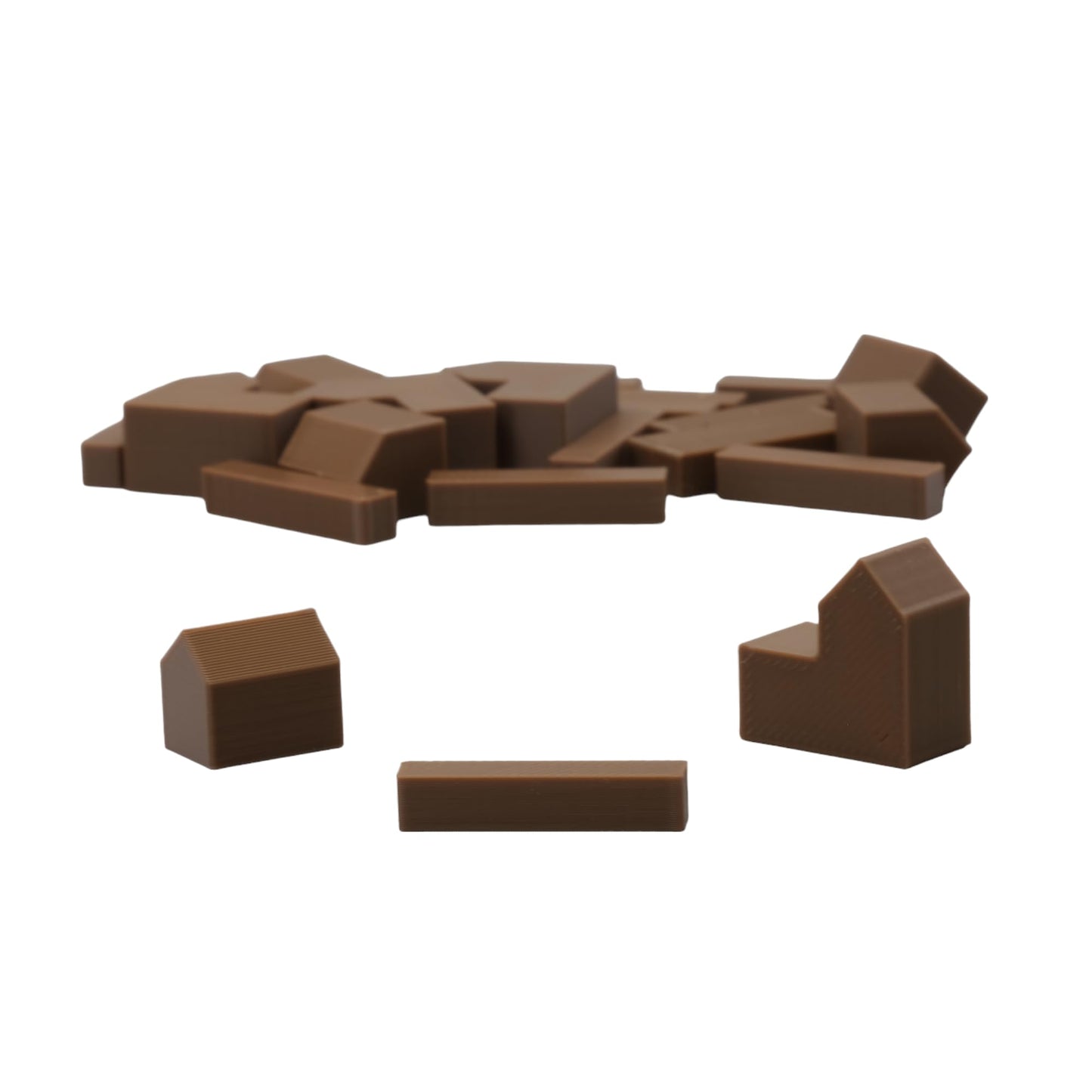 BKPrint3D Replacement Pieces for Catan Board Game | Settlers Pieces | 82 Colors | Base Set | (34_Brown)