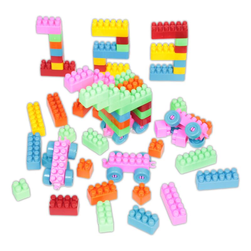 Joy Baby Toys Plastic Blocks Set For Kids, Play Fun And Learning Blocks For Kids Games For Children Block Game Puzzles Set Boys,