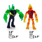 Figures Based On Ben 10 Action Figures - Set Of 9 Toys [Ben Tennyson, Four Arms, Grey Matter, Kineceleran, Diamondhead, Hex, Steam Smythe, Cannonbolt, Heatblast]