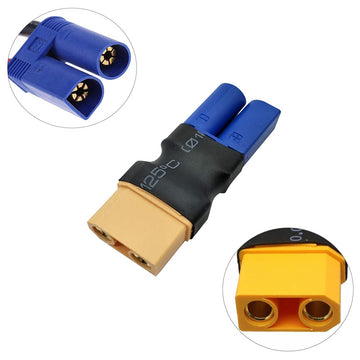 Linsyrc 4Pcs Xt90 Female Connector To Ec5 Male Connector No Wire Adapter Plug For Rc Fpv Drone Rc Car Lipo Nimh Battery Charger
