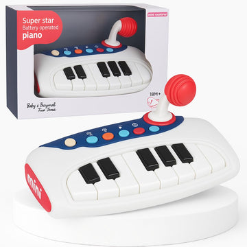 Mini Explorer Kids Piano Keyboard With Microphone | Musical Toy For Toddlers & Children | Light-Up Keys, Interactive Music & Sou