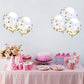 Tellpet Mermaid Purple Happy Birthday Banner With 5 Pcs Gold Confetti Balloons