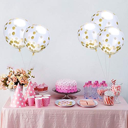 Tellpet Mermaid Purple Happy Birthday Banner With 5 Pcs Gold Confetti Balloons