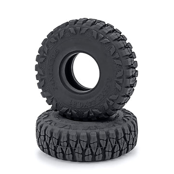 WEFEINO 4Pcs 1.0'' Crawler Tires Soft Rubber Tires 62mm for 1/24 Axial SCX24 Deadbolt Bronco RC Crawler Car (b)