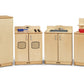 Jonti-Craft 2411Jc Culinary Creations Play Kitchen, 35 X 80 X 15 Inches, Natural Wood, 4 Piece Set