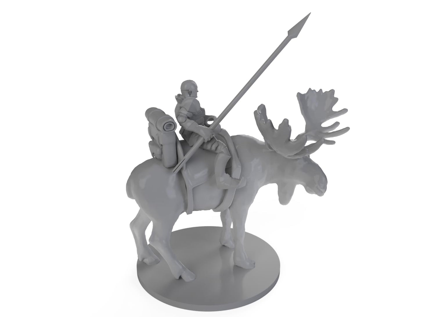 Moose Rider Tabletop Dnd Gaming Miniature