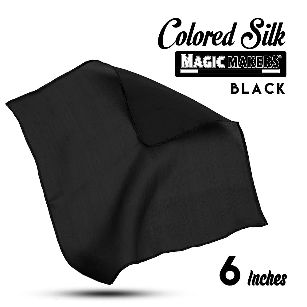 Magic Makers Professional Grade 6 Inch Magician'S Silk - Black