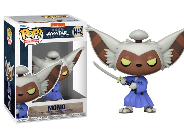 Funko Pop Avatar: The Last Airbender + Protector: ATLA Pop! Animation Vinyl Figure (Collector Gift Set Bundled with ToyBop Box Protector Case) (Momo w/decorative replica blade)