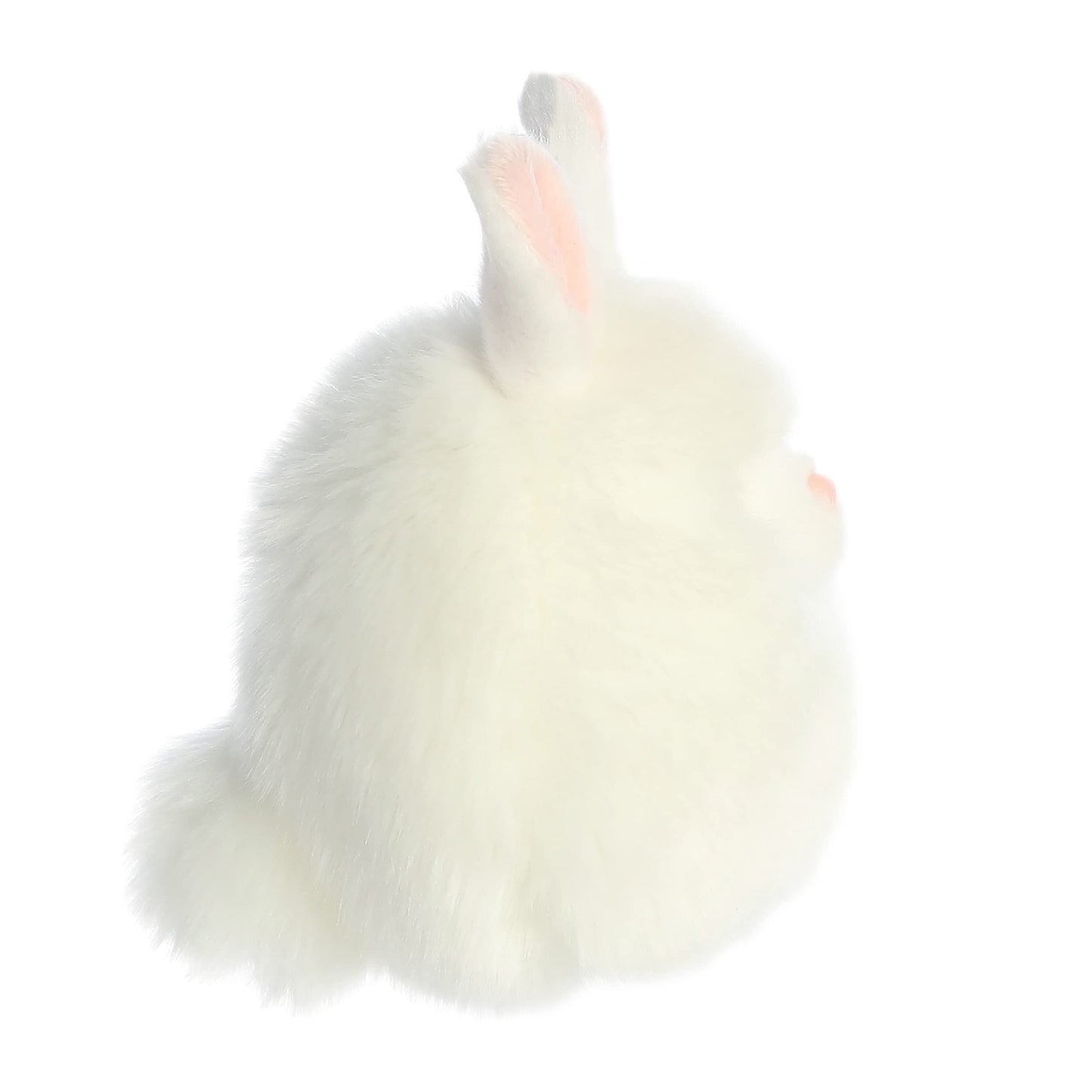 Aurora Vibrant Spring Bunny Puff Stuffed Animal - Decorative Charm - Endless Fun - White 5 Inches