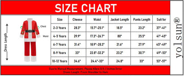 Yolsun Deluxe Kids Santa Claus Costume Green Monster Christmas Costume For Boys Girls X-Mas Party Dress Up